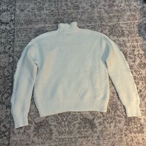 VIRAL J Crew Rollneck Women's Cream Turtleneck Sweater with Knit detail Sleeve